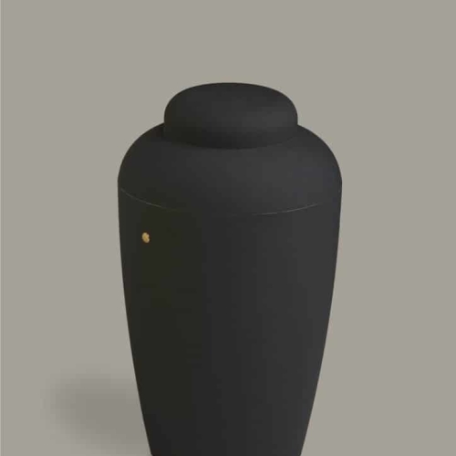 Sort urne til bisættelse