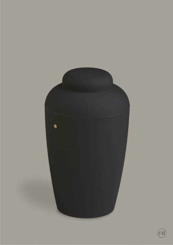 Sort urne til bisættelse